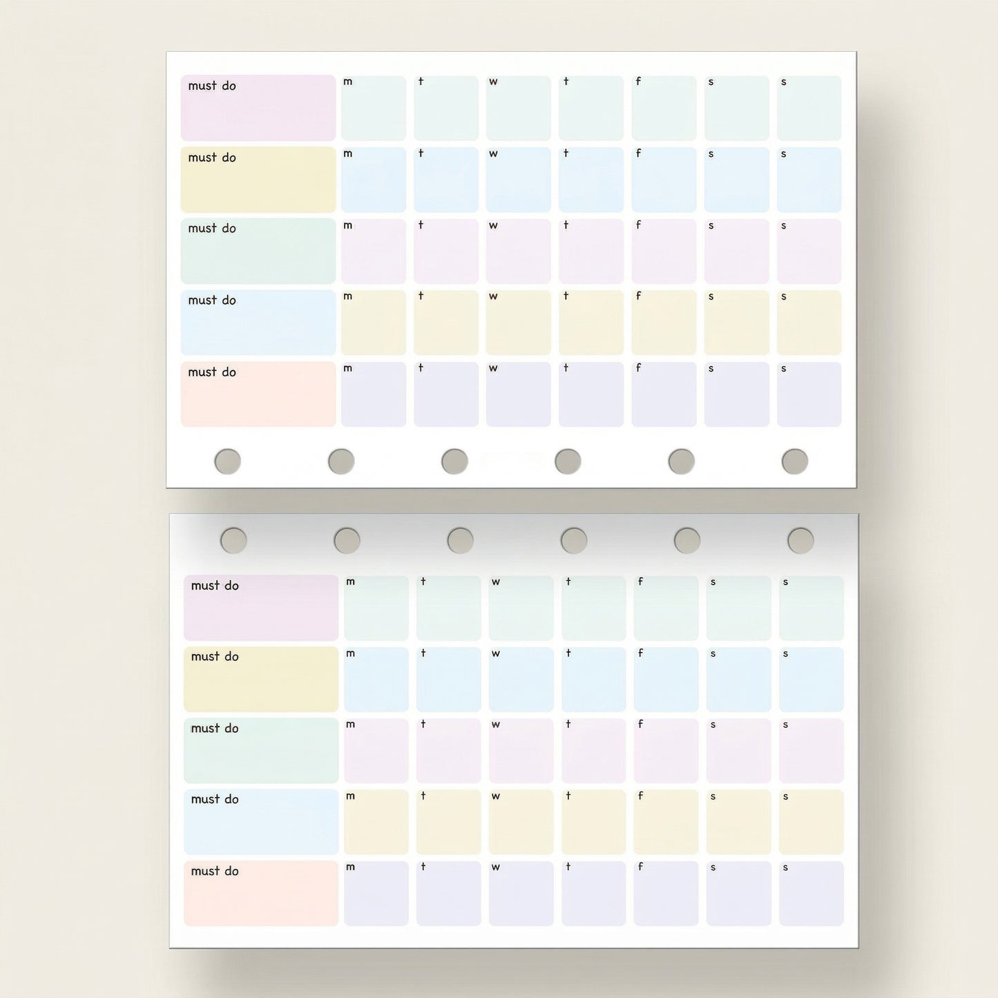 Colorful Weekly Must Do