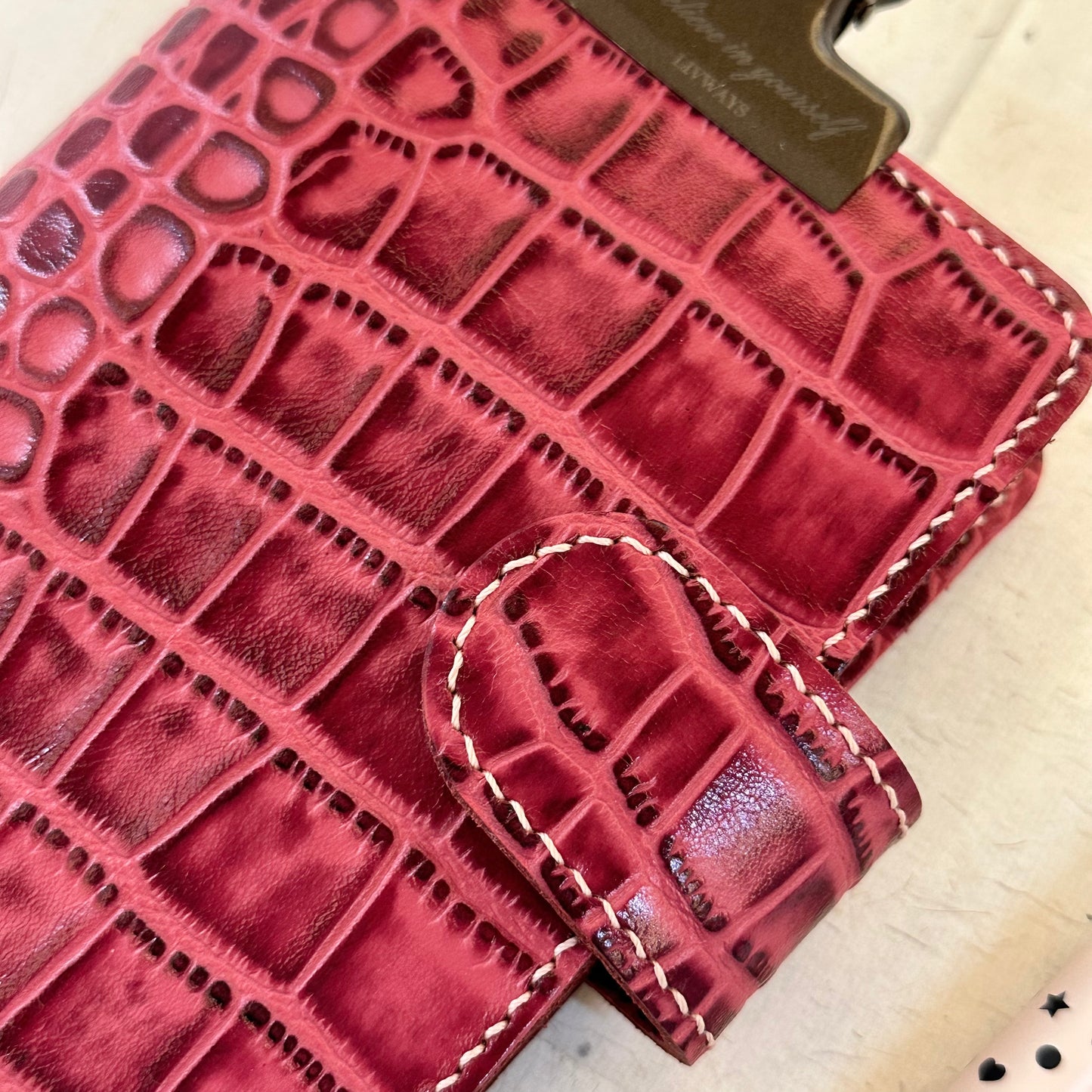 Burgundy Croc