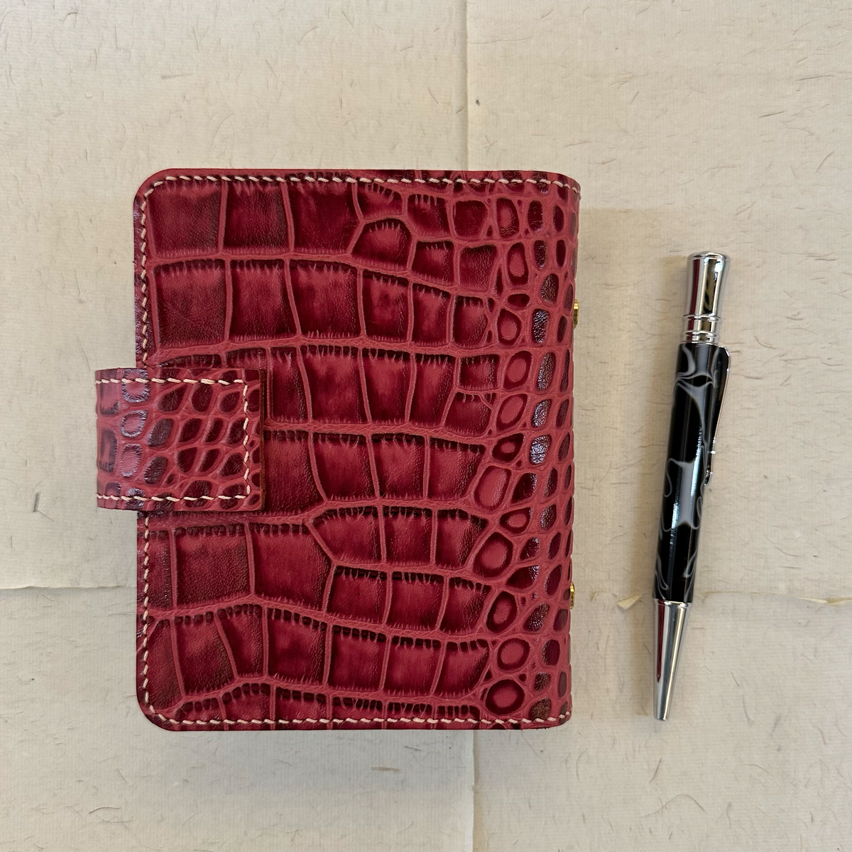 Burgundy Croc