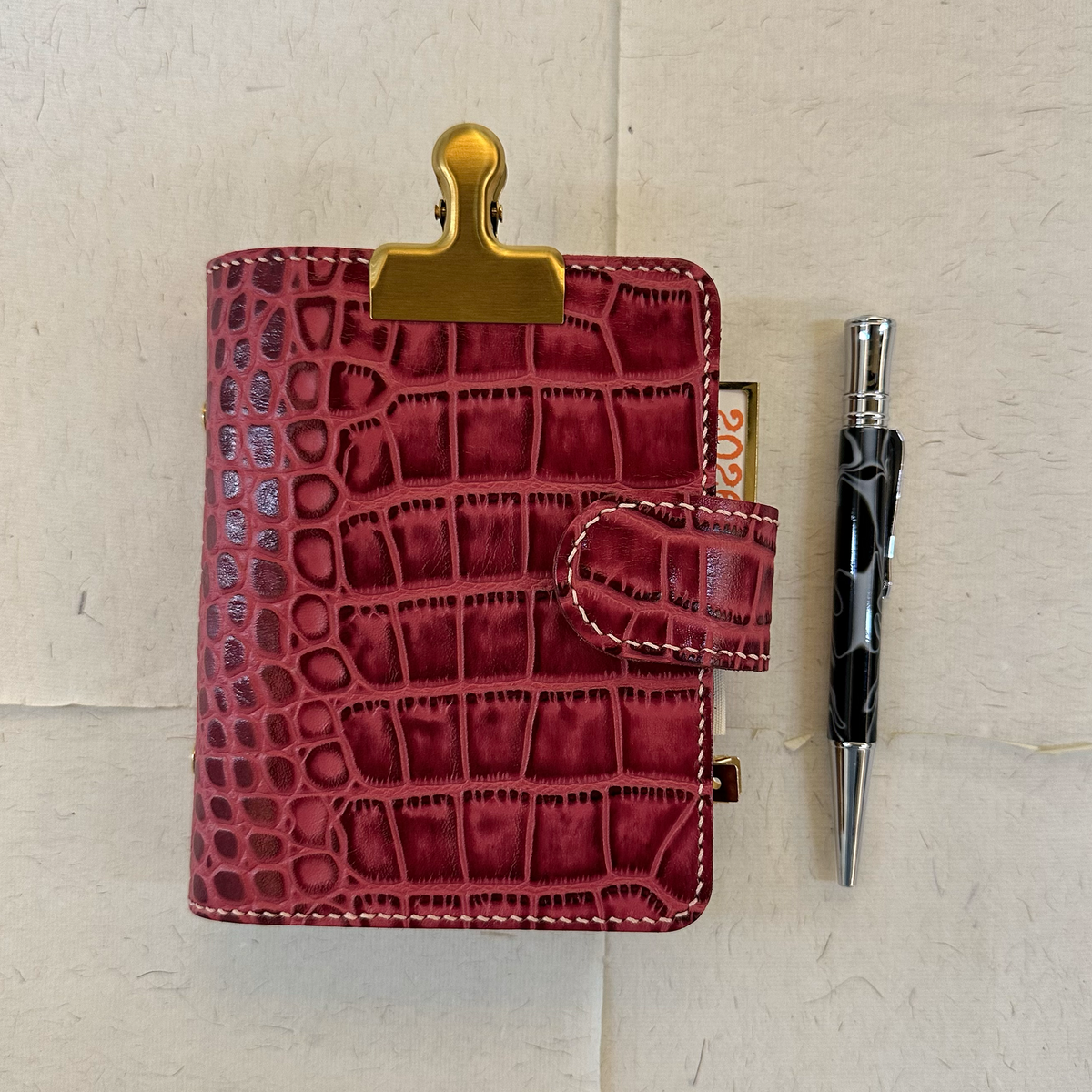 Burgundy Croc