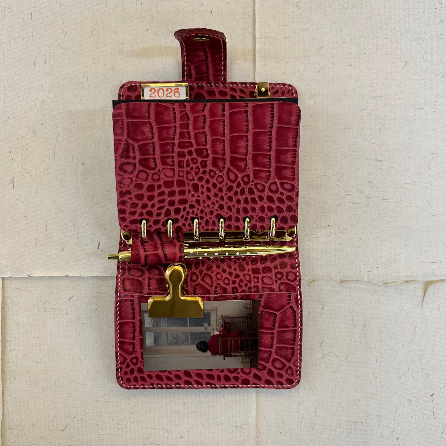 Burgundy Croc