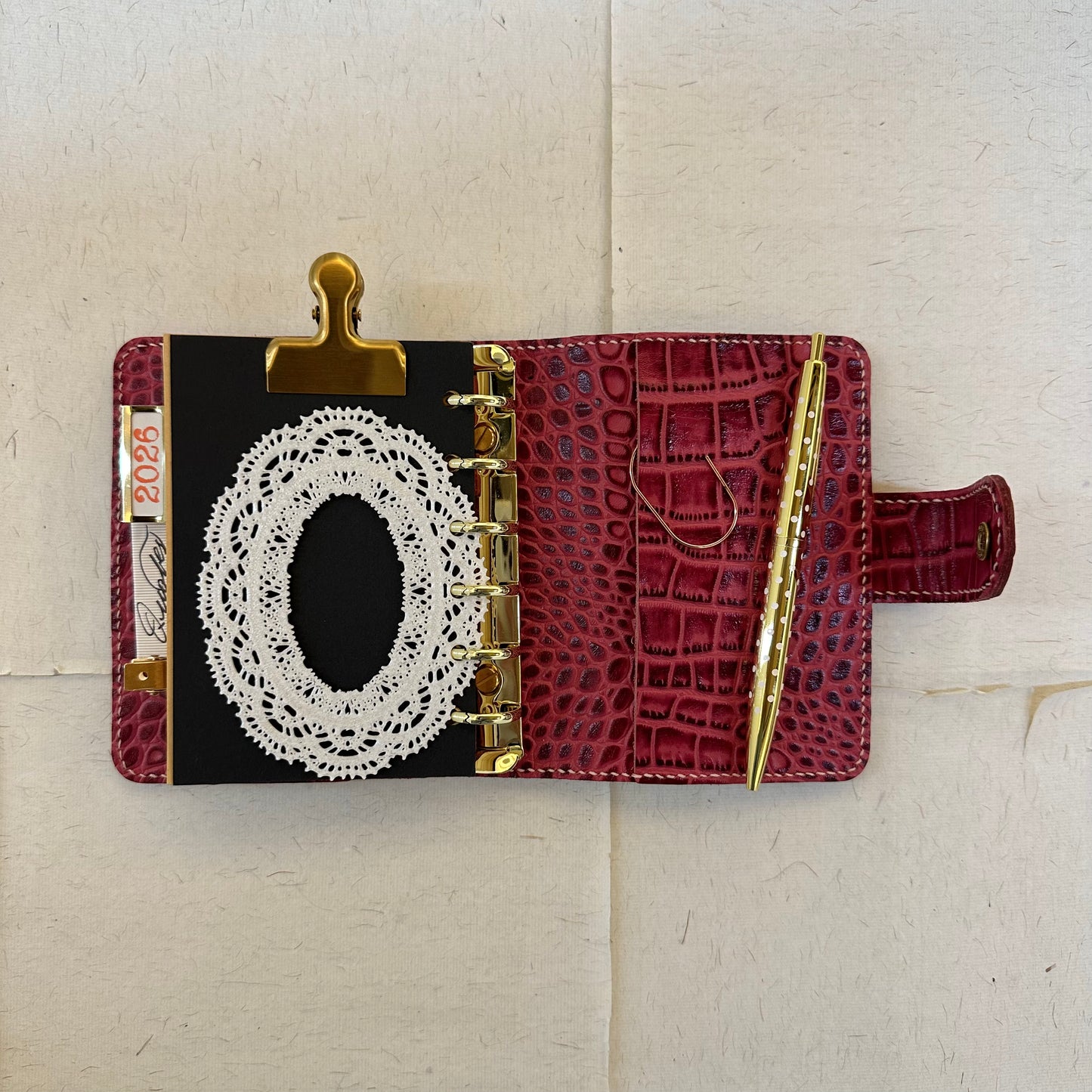 Burgundy Croc