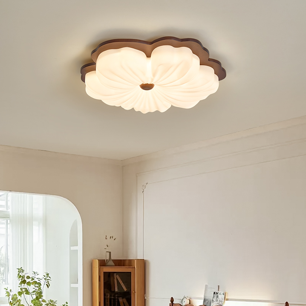 Wabi Sabi Walnut Mid Century Ceiling Light