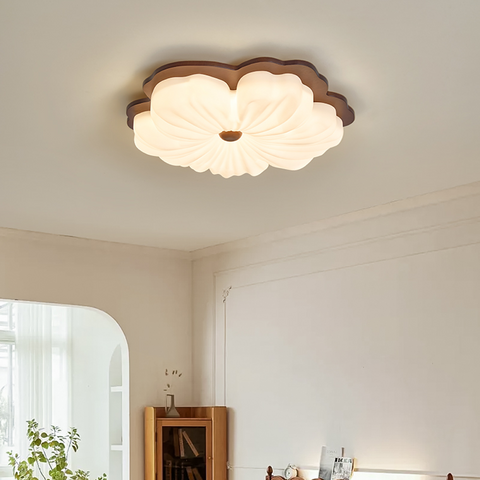 Wabi Sabi Walnut Mid Century Ceiling Light