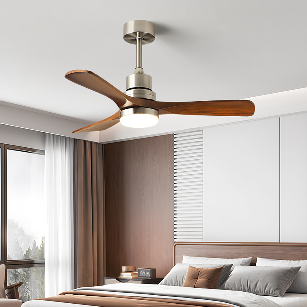 Silent Silver Ceiling Fan Pendant