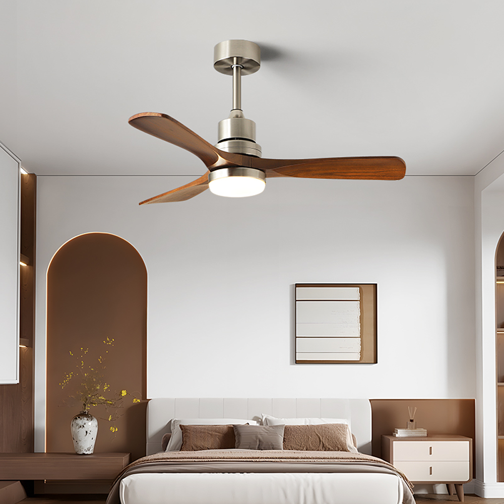 Silent Silver Ceiling Fan Pendant