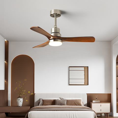 Silent Silver Ceiling Fan Pendant