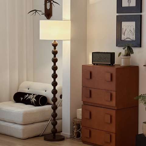 Wabi Sabi Solid Wood Floor Lamp