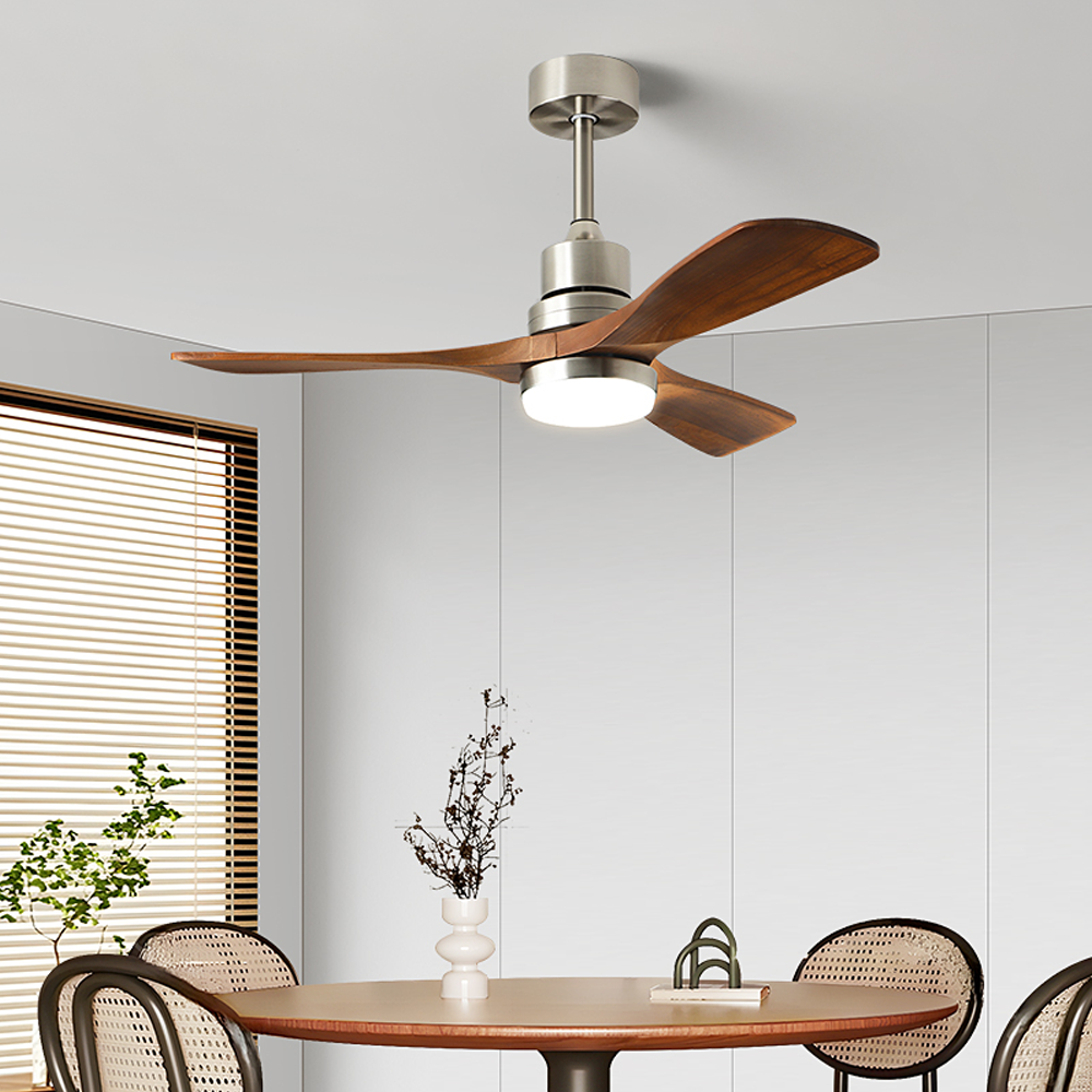 Silent Silver Ceiling Fan Pendant