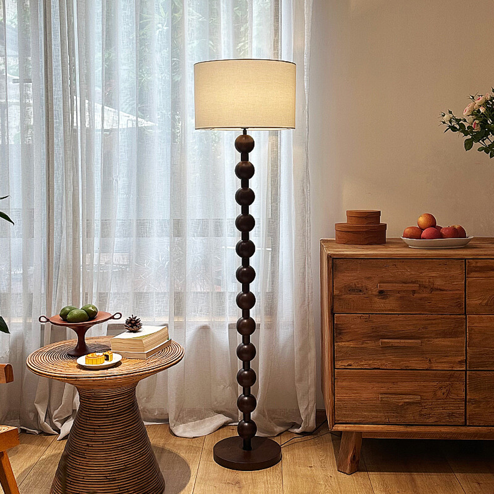Wabi Sabi Solid Wood Floor Lamp