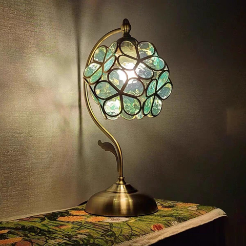 Tiffany Stained Glass Petal Table Lamp